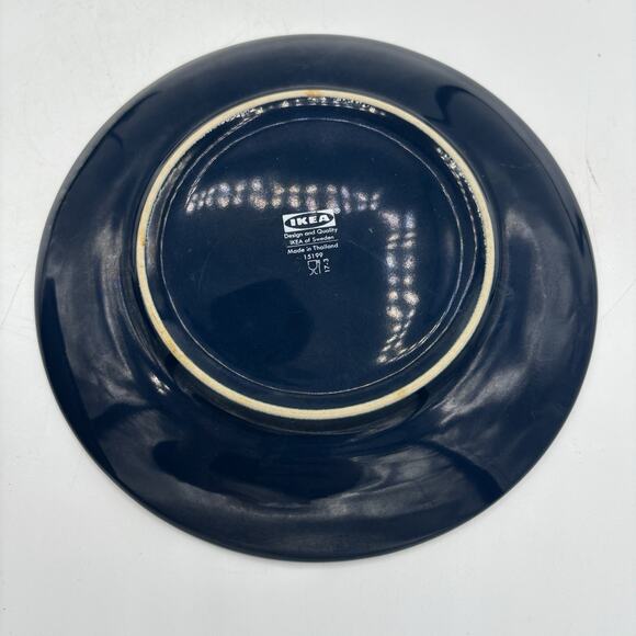 Ikea Salad Plates 8.25" 15199 Fargrik Royal Blue Luncheon Lot Set of 4 - Picture 8 of 13